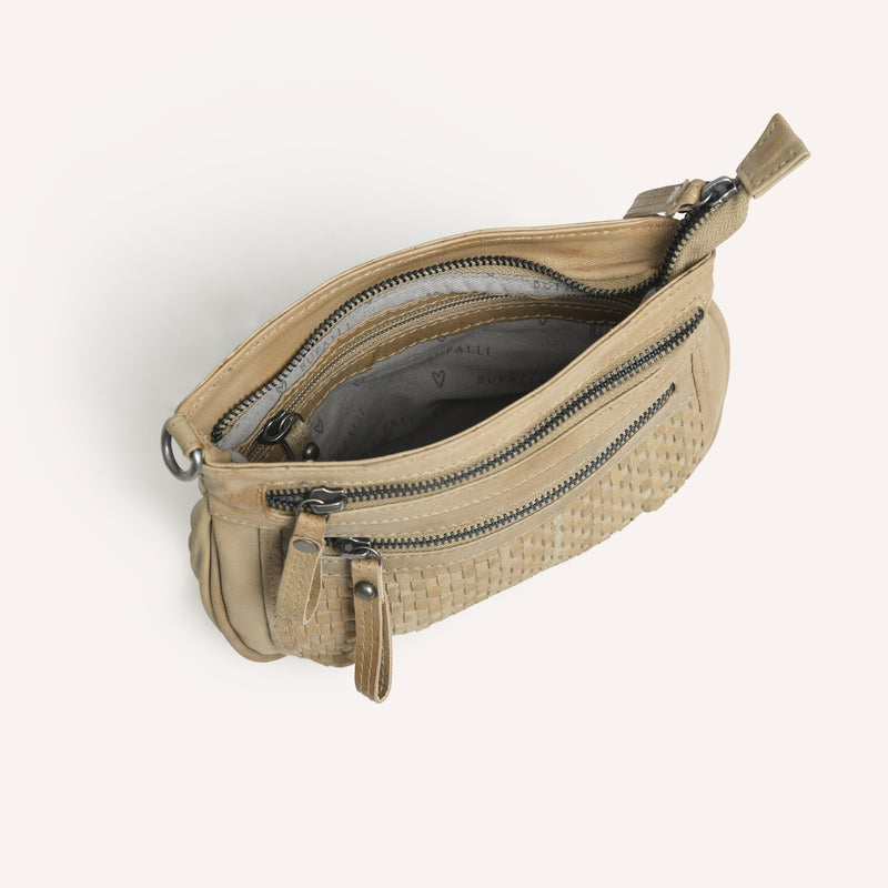 Angelina Crossbody Woven Ivory