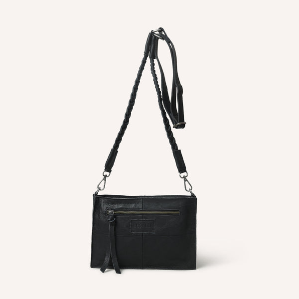 Chiara Crossbody Braided Black