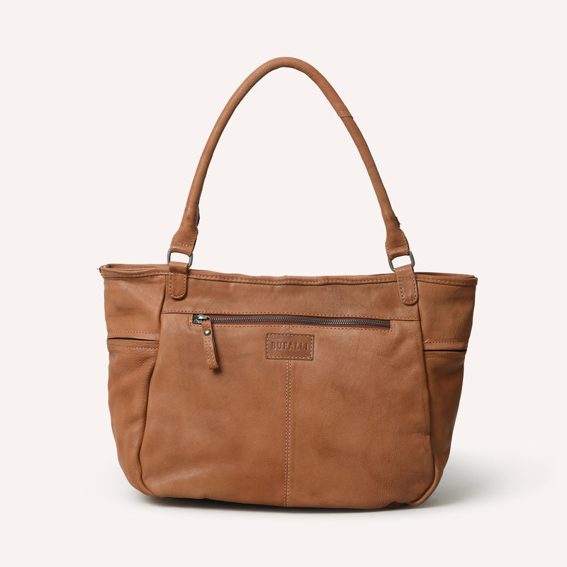 Astrid Shopper Woven Cognac